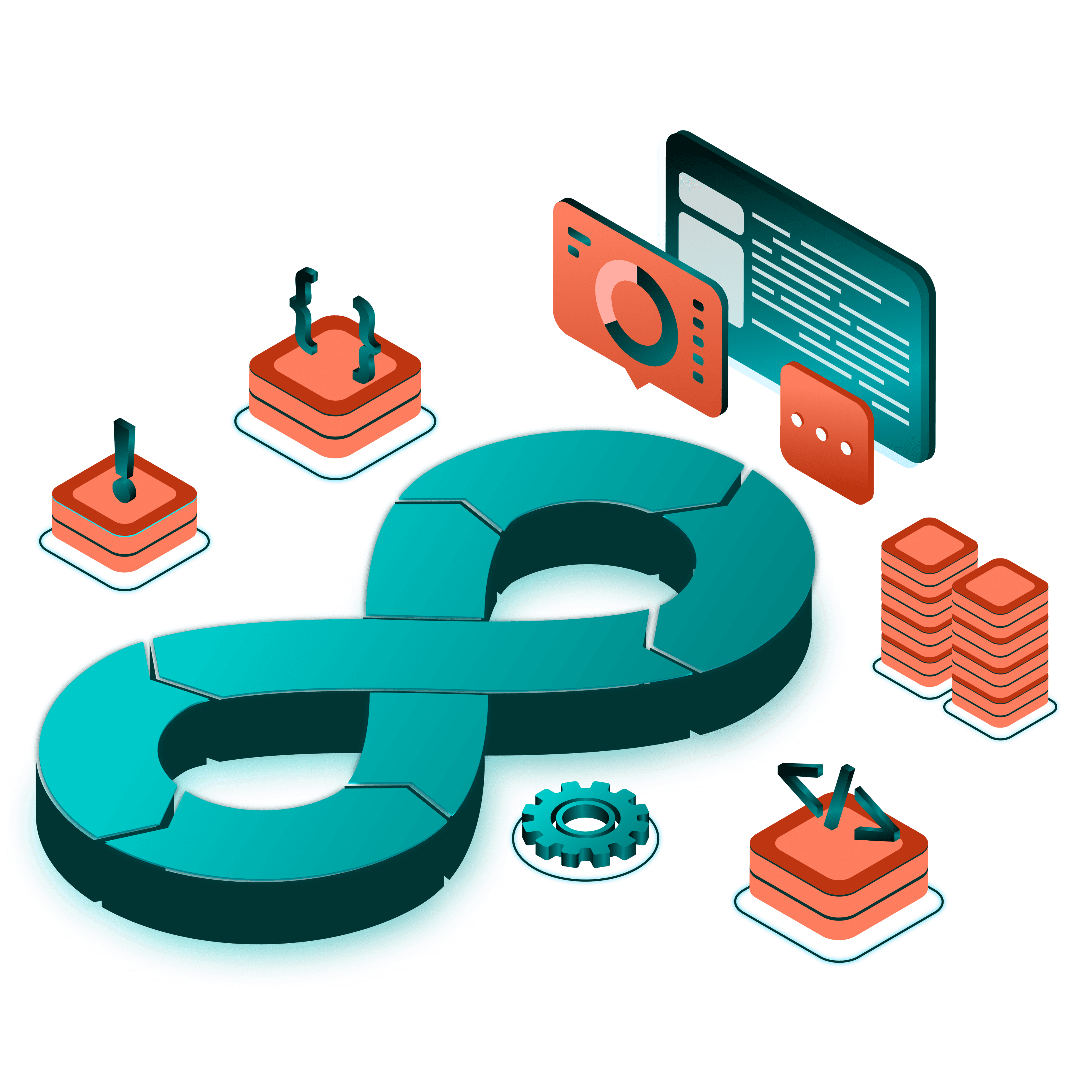Enterprise application security dashboard illustration