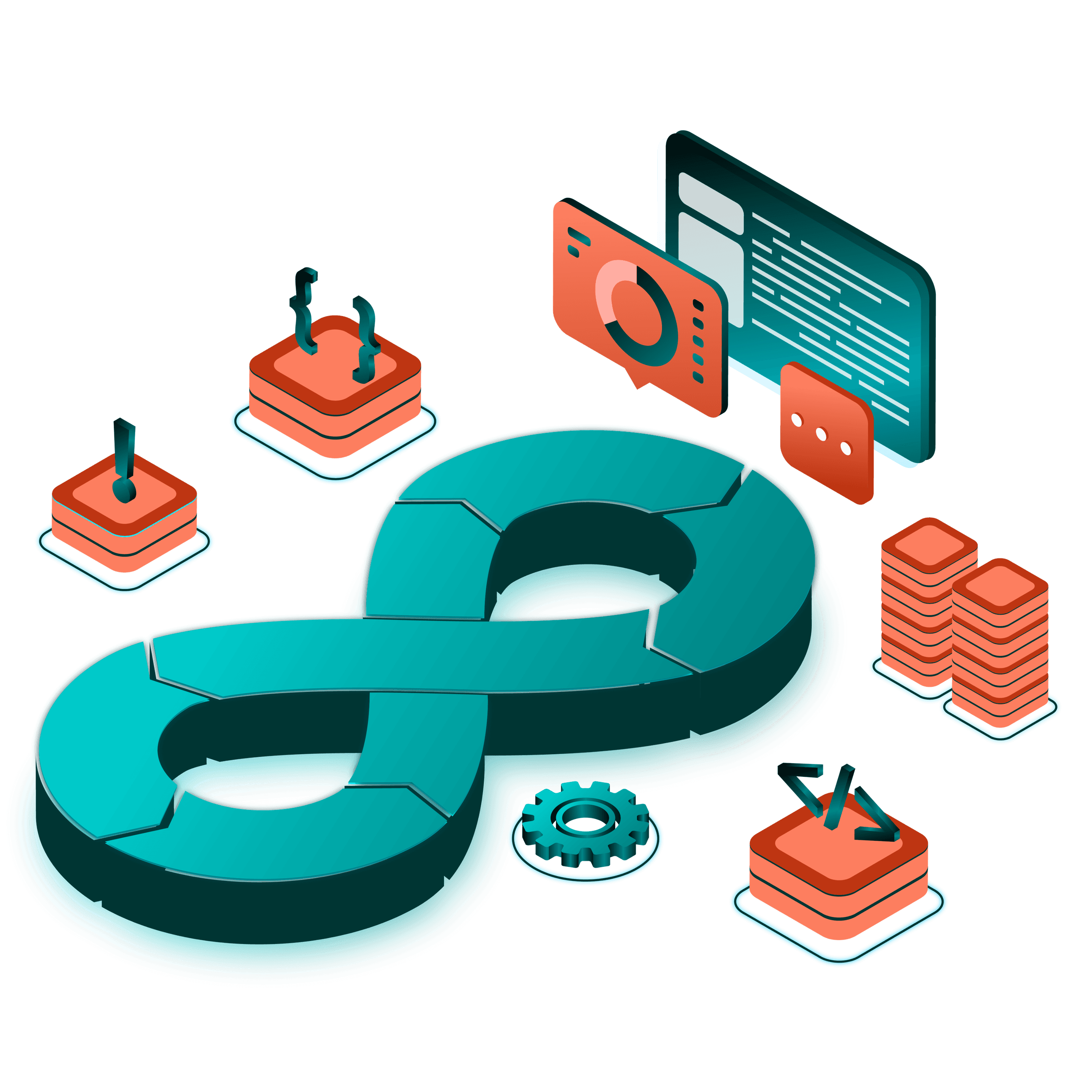 Enterprise application security dashboard illustration